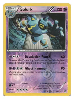 Golurk #59/124 Dragons Exalted Pokemon tcg REVERSE HOLO - Image 1