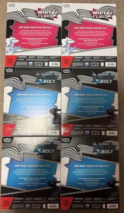 Lot of 6 Pokemon Black Bolt and White Flare Binder Collection Bundle Set - Image 2