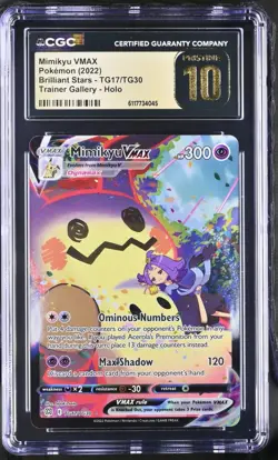 2022 Pokemon Mimikyu VMAX Brilliant Stars TG17/TG30 CGC PRISTINE 10 - Image 1