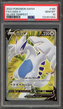 Pokemon Lugia V Silver Tempest Full Art #185 PSA 10 Gem Mint - Image 1