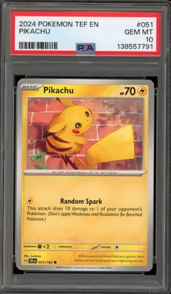 Pokemon Pikachu Temporal Forces #051 PSA 10 Gem Mint - Image 1