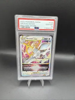 2022 Pokemon Arceus VSTAR 123/172 Swsh09: Brilliant Stars Holo PSA 10 Gem MT - Image 2