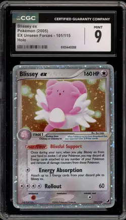 Pokemon Blissey ex EX Unseen Forces Holo Ultra Rare #101 CGC 9 Mint - Image 1