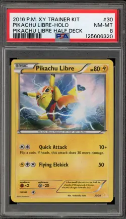 Pokemon Pikachu Libre XY Trainer Kit Half Deck Holo #30 PSA 8 - Image 1