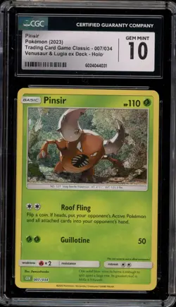 Pokemon Pinsir Classic Venusaur & Lugia ex Deck Holo #007 CGC 10 Gem Mint - Image 1