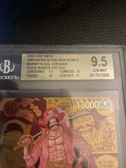 BGS 10 Gol. D. Roger OP09-118 Gold Manga Art One Piece Emperor's World 2024 - Image 3