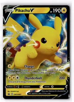 Pikachu V - SWSH061 SWSH: Sword & Shield Promo Cards Holo LP - Image 1