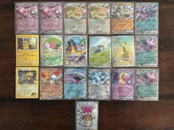 Pokemon English Lot [19] Cards, IR, EX, Promos Mewtwo, Mimikyu, Journey Together - Image 1