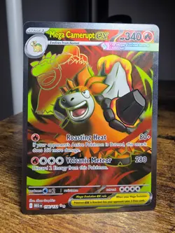 Mega Camerupt EX 156/132 Mega Evolution Full Art Holo Rare Pokemon Card NM - Image 1