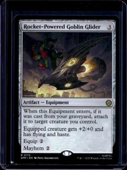 2025 Magic MTG Marvel's Spider-Man Rocket-Powered Goblin Glider Foil Rare #0172 - Image 1