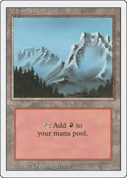 Magic The Gathering MTG MOUNTAIN (B) Revised NM Near Mint - Image 1