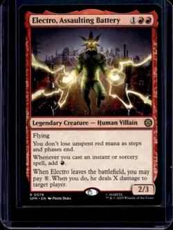 2025 Magic MTG Marvel's Spider-Man Electro Assaulting Battery Foil Rare #0076 - Image 1