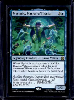 2025 Magic MTG Marvel's Spider-Man Mysterio Master of Illusion Foil Rare #0037 - Image 1