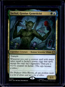 2025 Magic MTG Marvel's Spider-Man Jackal Genius Geneticist Foil Rare #0131 - Image 1