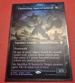 ​MTG Chatterfang Squirrel General Borderless Foil BLC 0082 Bloomburrow FLAT NM - Image 4