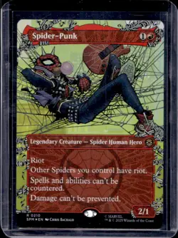 2025 Magic MTG Marvel's Spider-Man Spider-Punk Foil Rare #0210 - Image 1