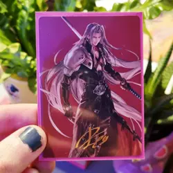 Mtg Magic Final Fantasy Sephiroth Fabled Art Gold Signed - Image 1