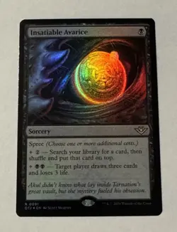 MTG Insatiable Avarice - Outlaws Of Thunder Junction FOIL LP - Image 1