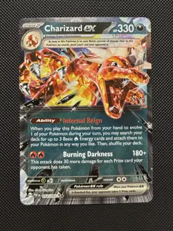 Pokemon TCG Charizard ex 054/091 SV: Paldean Fates Double Rare Near Mint - Image 1