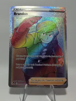 Brandon 203/195 Silver Tempest Sword & Shield Secret Rare Pokemon TCG - Image 1