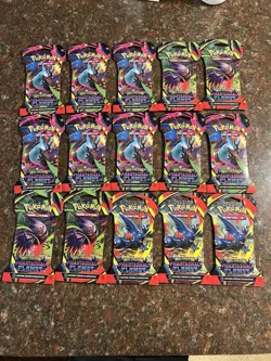 LOT of 15 - Pokemon TCG Mega Evolution: Phantasmal Flames Sleeved Booster Packs - Image 1