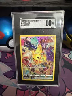 SGC 10 Gem Mint 2023 Pokemon Crown Zenith Pikachu Full Art SECRET RARE #160/159 - Image 1