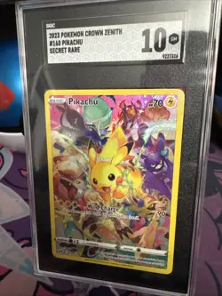 SGC 10 Gem Mint 2023 Pokemon Crown Zenith Pikachu Full Art SECRET RARE #160/159 - Image 2