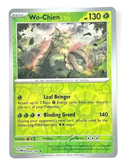Wo-Chien 018/182 Reverse Holo Rare Paradox Rift Pokemon Pack Fresh Near Mint NM - Image 1