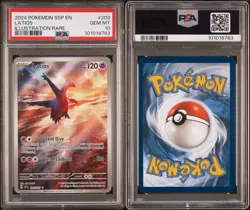 2024 POKEMON SSP EN-SURGING SPARKS ILLUSTRATION RARE #203 LATIOS PSA 10 - Image 3