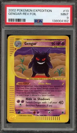 Pokemon Gengar Expedition Reverse Holo Rare #13 PSA 9 Mint - Image 1