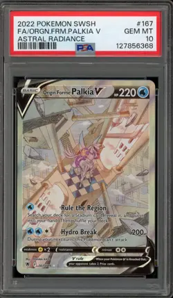 Pokemon Origin Forme Palkia V Astral Radiance Full Alt Art #167 PSA 10 Gem Mint - Image 1