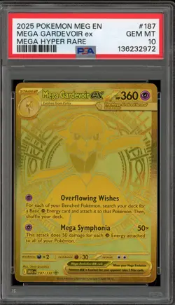 Pokemon Mega Gardevoir ex Mega Evolution Mega Hyper Rare #187 PSA 10 Gem Mint - Image 1