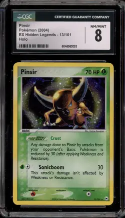 Pokemon Pinsir EX Hidden Legends Holo Rare #13 CGC 8 - Image 1
