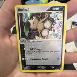 Pokemon Nuzleaf Crystal Guardians Holo 39/100 80 HP English TCG - Image 1