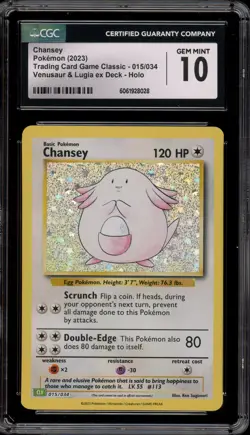 Pokemon Chansey Classic Charizard & Ho-Oh ex Deck Holo #015 CGC 10 Gem Mint - Image 1