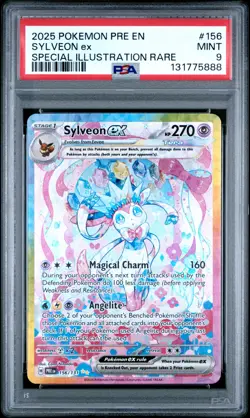 2025 Pokemon Prismatic Evolutions Sylveon Ex #156 MINT PSA 9 Special Illus. Rare - Image 1