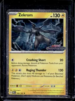 2023 Pokemon SV Paradox Rift Zekrom Promo Stamp Cosmos Holo #066/182 - Image 1