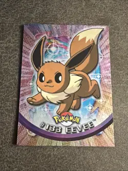 Pokemon 2000 Eevee #133 HOLO FOIL Topps TV Animation Edition Blue Label LP - Image 1