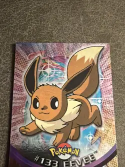 Pokemon 2000 Eevee #133 HOLO FOIL Topps TV Animation Edition Blue Label LP - Image 2