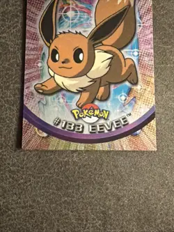 Pokemon 2000 Eevee #133 HOLO FOIL Topps TV Animation Edition Blue Label LP - Image 3