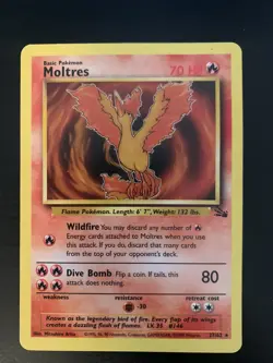 Pokemon TCG Moltres Fossil 27 Regular Unlimited Rare - Image 1