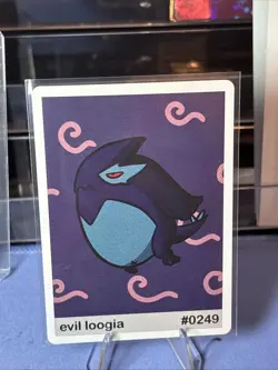 Lugia (evil loogia) #249 - Set Hit Holo - Gen 2 Pookiemoot Fan Art - Pokemon NM - Image 1