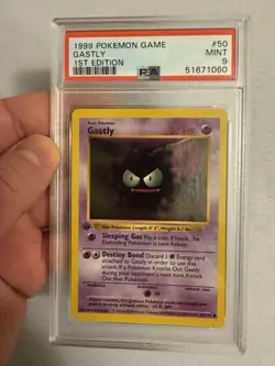 1999 Pokemon - 1st Edition Shadowless Gastly Base Set 50/102 - PSA 9 Mint! WOTC - Image 2