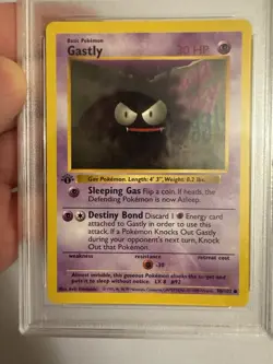 1999 Pokemon - 1st Edition Shadowless Gastly Base Set 50/102 - PSA 9 Mint! WOTC - Image 3