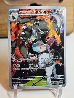 Pokemon TCG Destined Rivals Team Rocket's Houndoom 191/182 Illustrator Full Art - Image 1