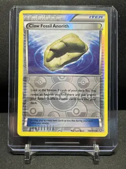 Claw Fossil Anorith 100/114 Reverse Holo Pokemon 2016 Steam Siege LP - Image 1