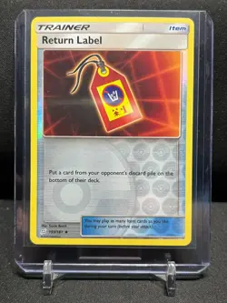 Return Label 153/181 Reverse Holo Pokemon 2019 S&M Team Up LP - Image 1