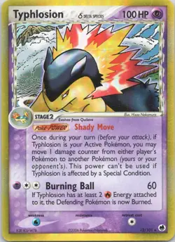 2006 EX - Dragon Frontiers Typhlosion Stage 2/Rare Holo #12 - Image 1