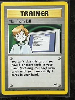 Mail from Bill - 105/105 Neo Destiny - Pokemon TCG - 2002 Vintage LP - Image 1
