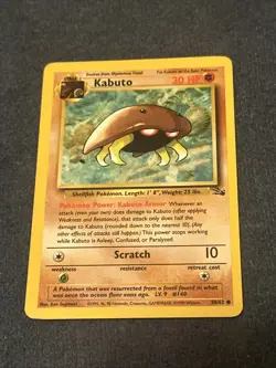 Pokemon TCG WoTC Kabuto 50/62 Fossil Regular Vintage Great Condition LP - Image 3